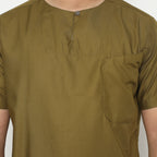 Kurta Umar Solid Lengan Pendek 3003 Army