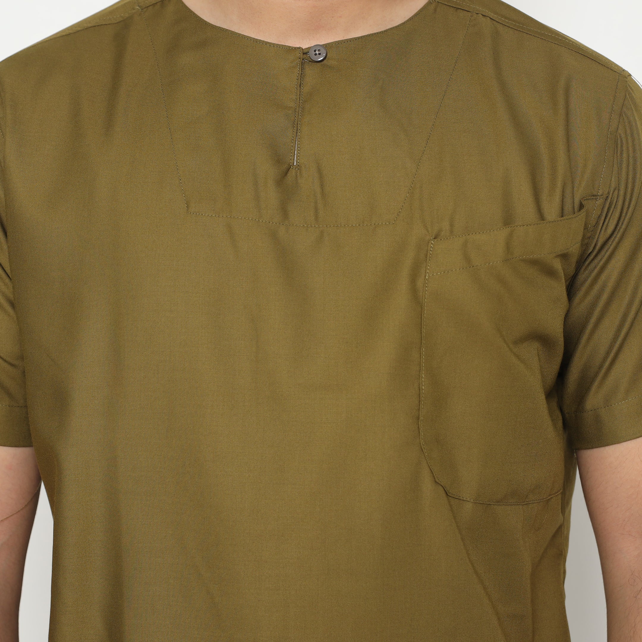 Kurta Umar Solid Lengan Pendek 3003 Army