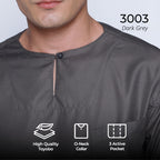 Kurta Umar Solid Lengan Pendek 3003 Dark Grey