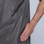 Kurta Umar Solid Lengan Pendek 3003 Dark Grey
