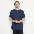 Kurta Umar Solid Lengan Pendek 3003 Navy