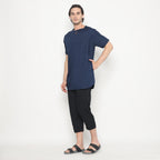 Kurta Umar Solid Lengan Pendek 3003 Navy