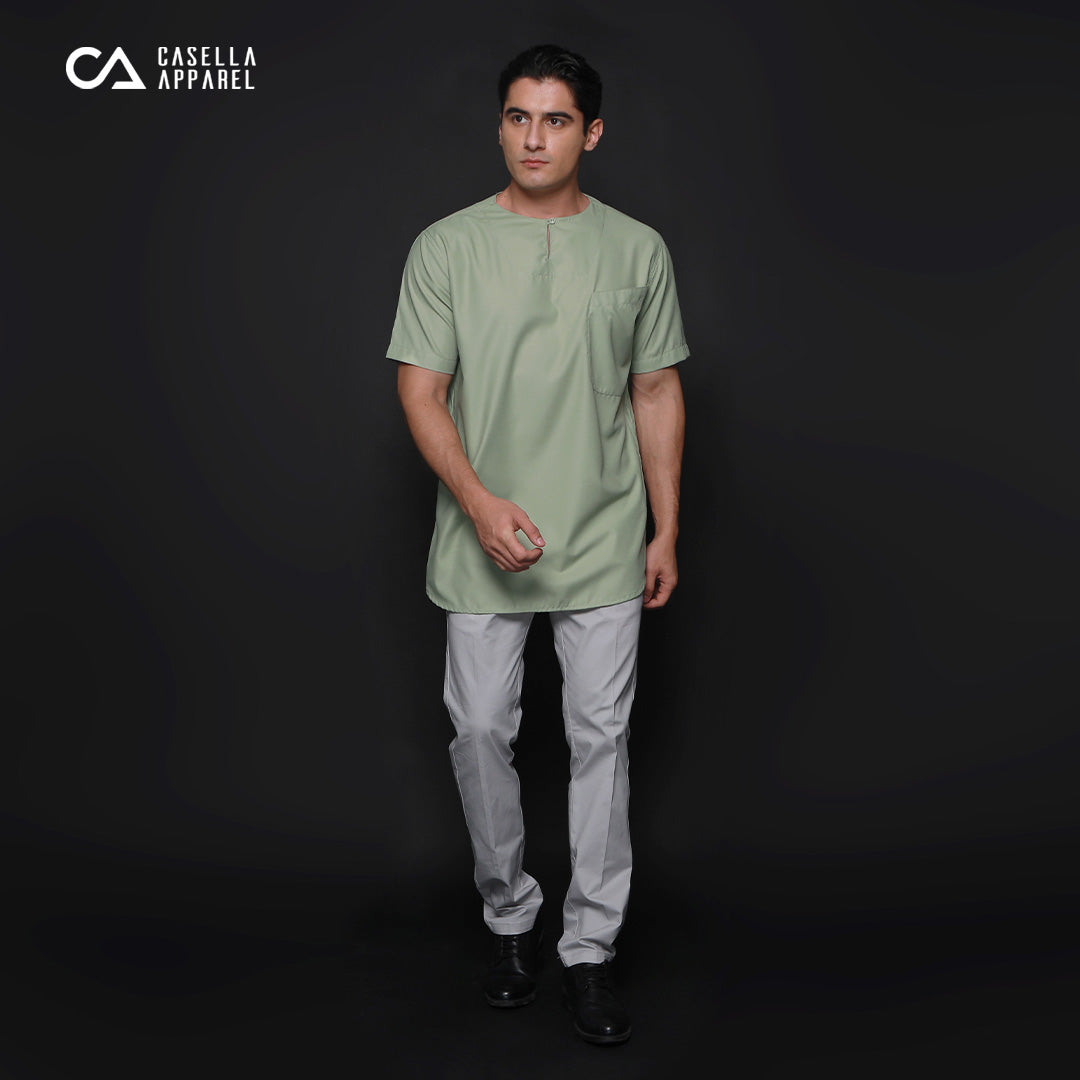 Kurta Umar Solid Lengan Pendek 3003 Sage