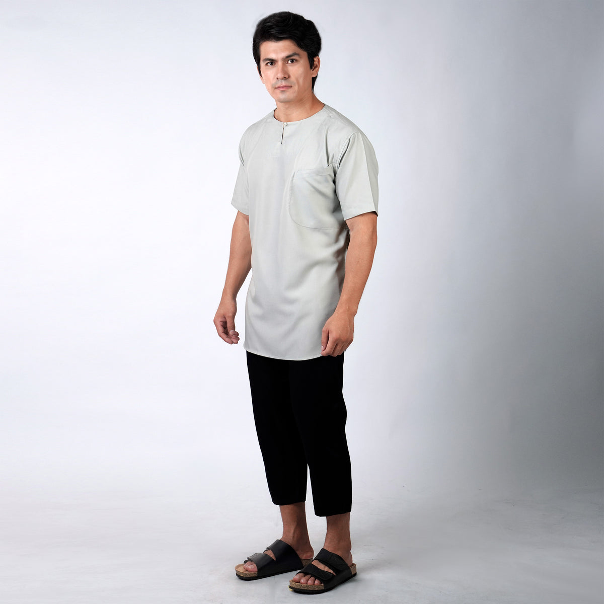 Kurta Umar Solid Lengan Pendek 3003 Sage