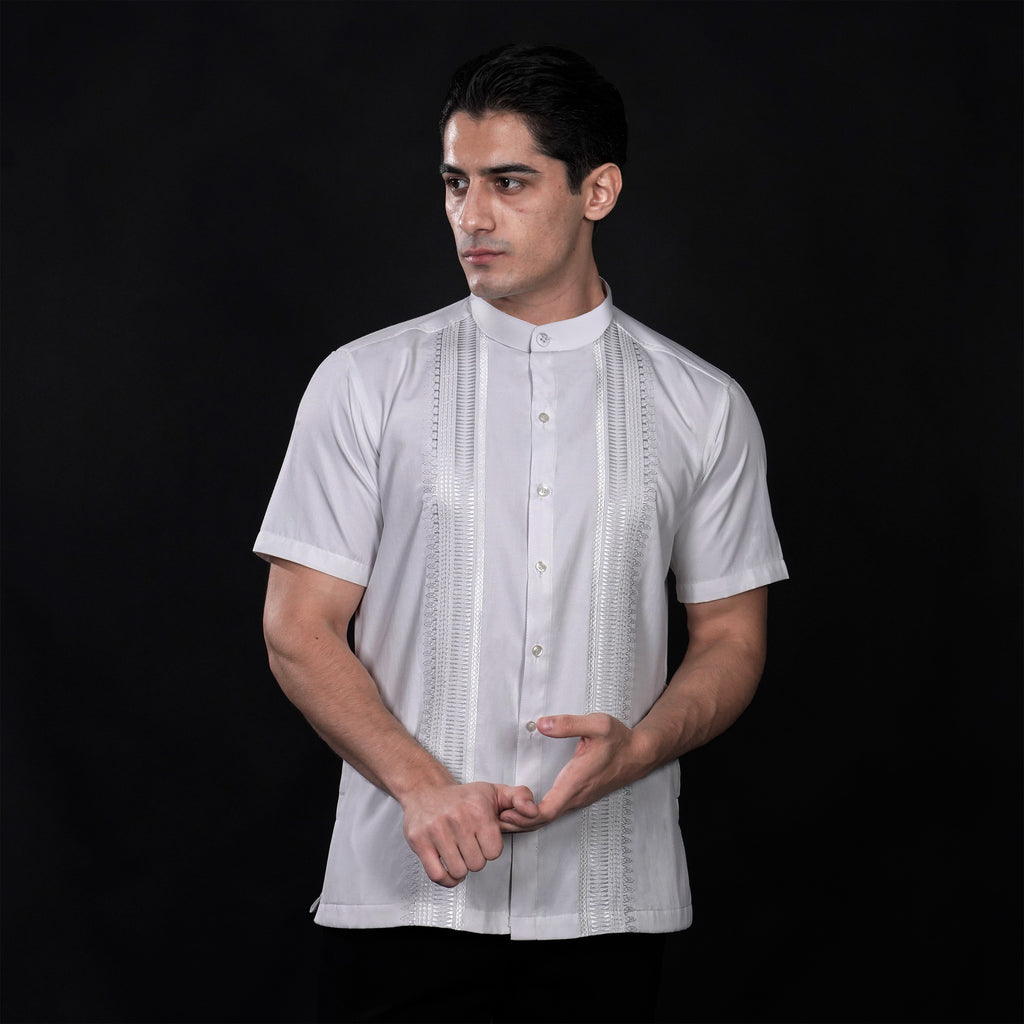 Koko Bordir Ibrahim Lengan Pendek 4049 White
