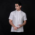 Koko Bordir Ibrahim Lengan Pendek 4049 White