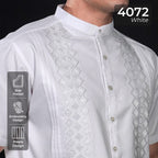 Koko Pleats Embroidery Lengan Pendek 4072 White