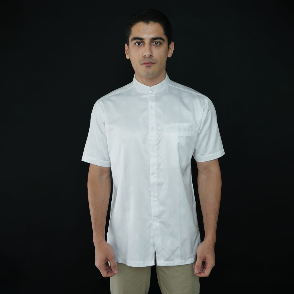 Koko Syam Batik Lengan Pendek 4102 White