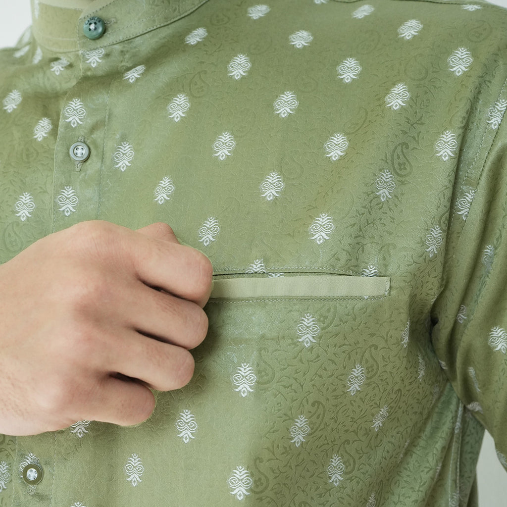 Koko Syam Batik Lengan Pendek 4103 Army