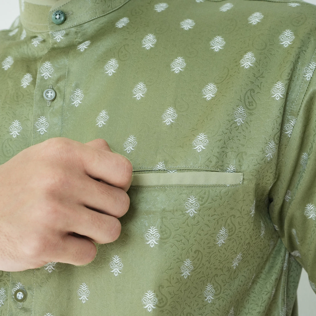 Koko Syam Batik Lengan Pendek 4103 Army