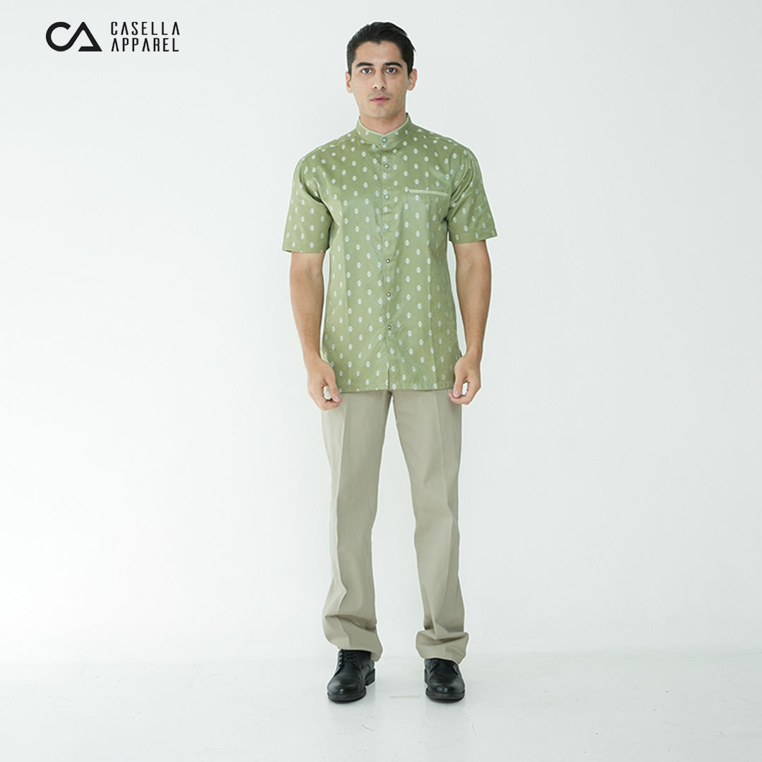 Koko Syam Batik Lengan Pendek 4103 Army