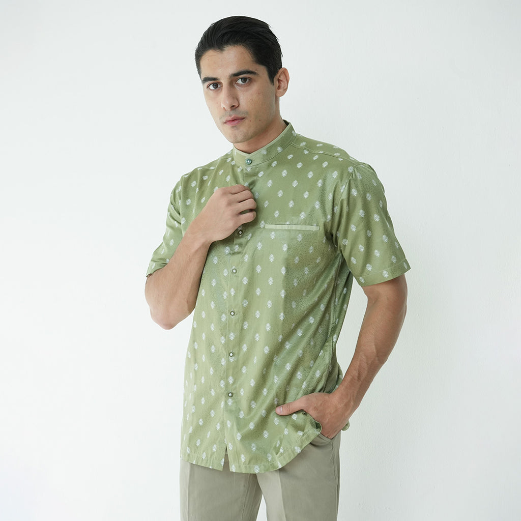 Koko Syam Batik Lengan Pendek 4103 Army