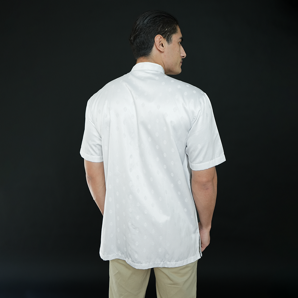 Koko Syam Batik Lengan Pendek 4103 White