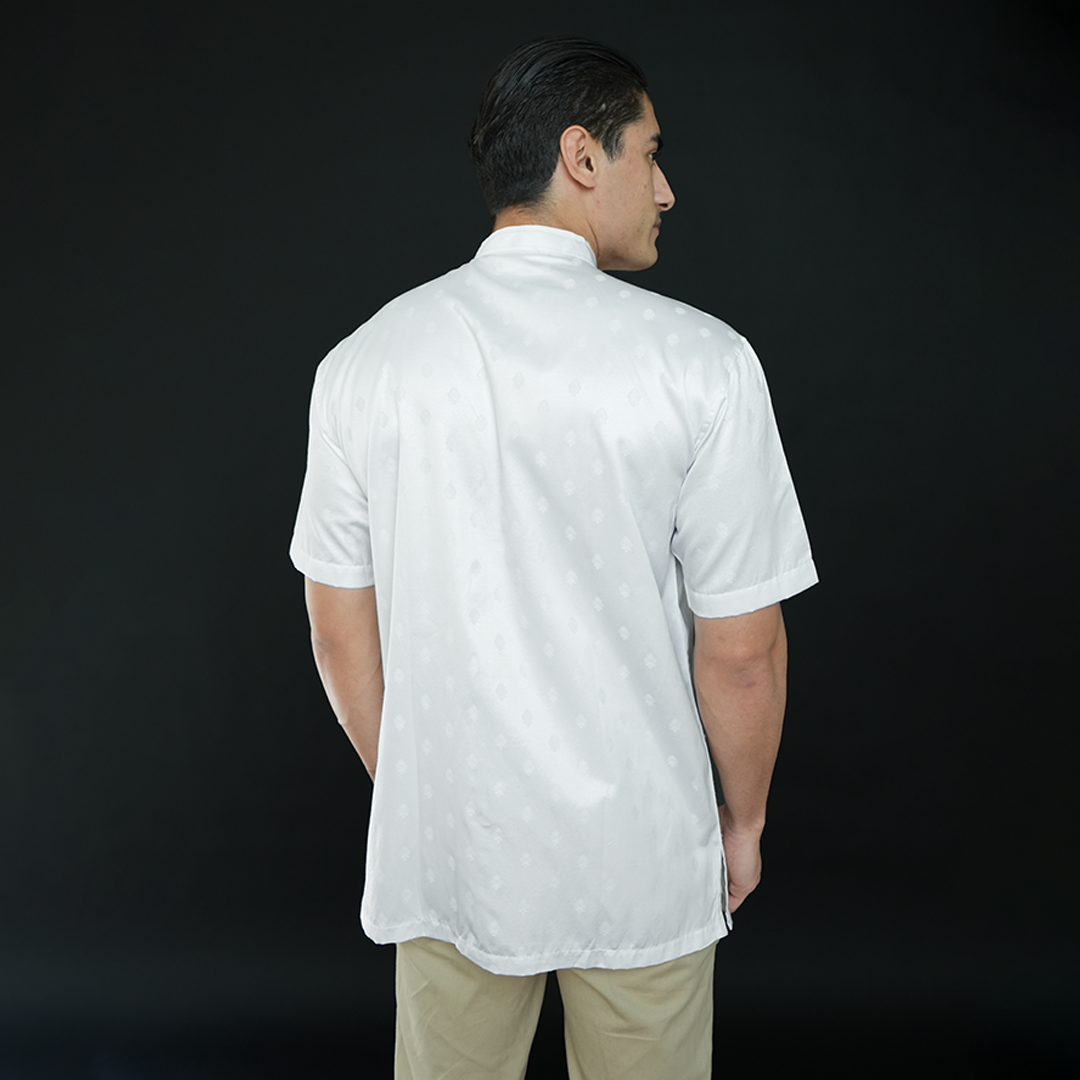 Koko Syam Batik Lengan Pendek 4103 White