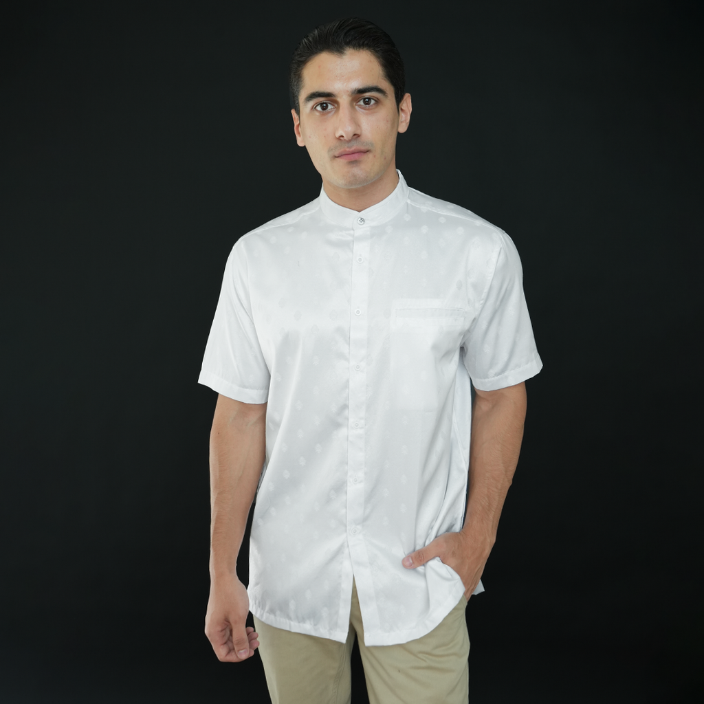 Koko Syam Batik Lengan Pendek 4103 White