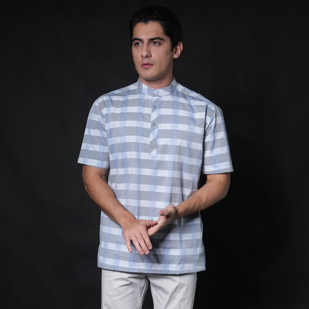 Koko Izhan Lengan Pendek 4122 Blue Grey