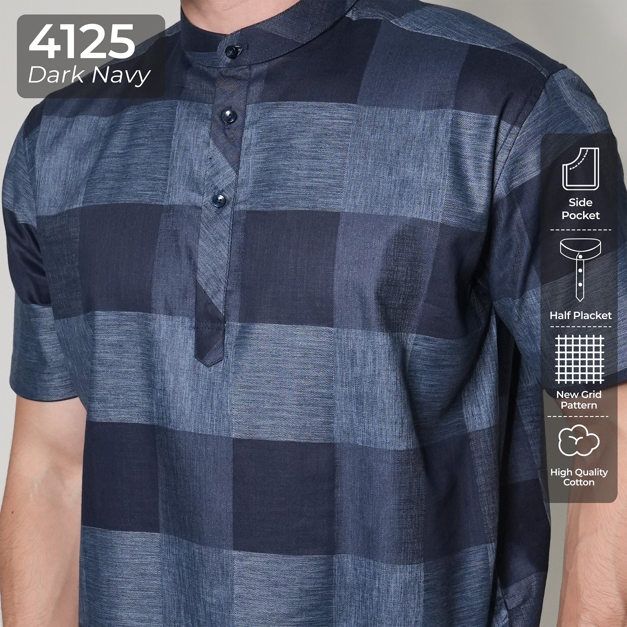Koko Izhan Lengan Pendek 4125 Dark Navy
