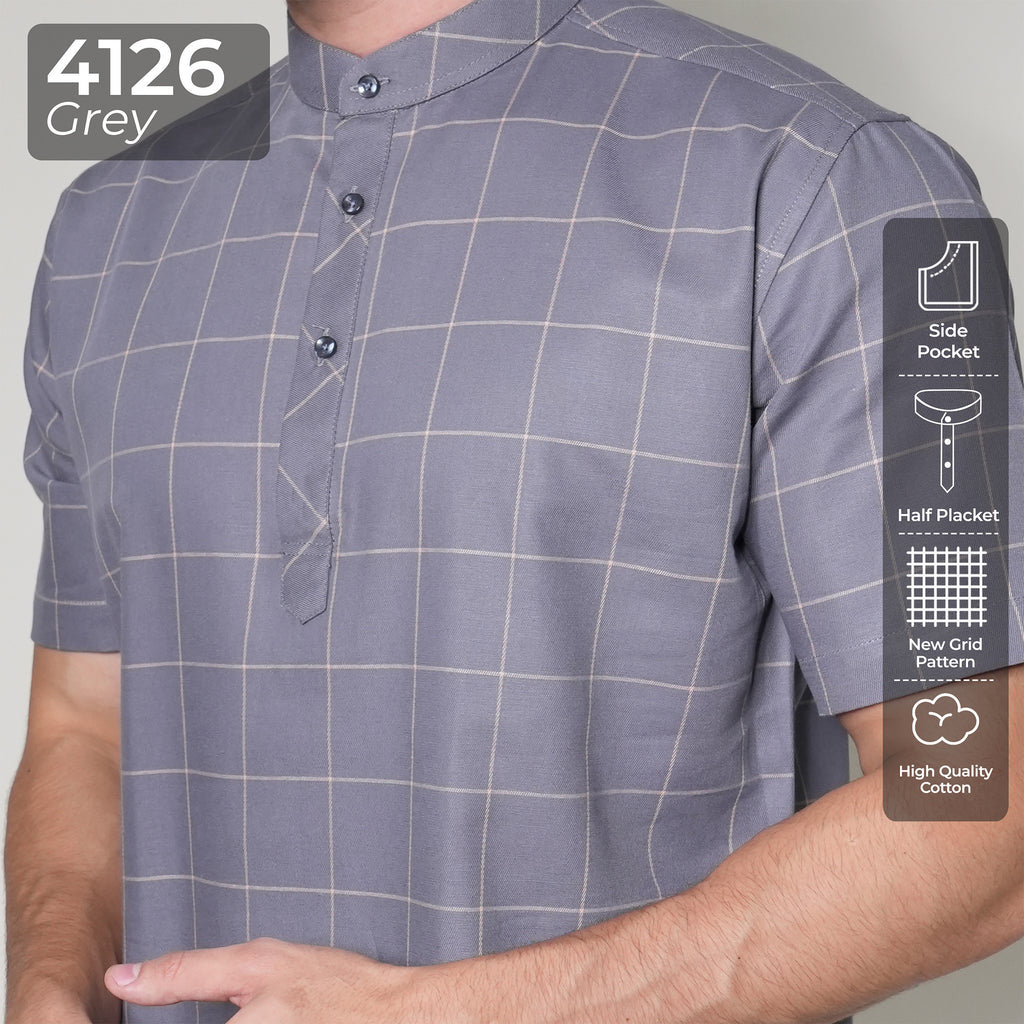 Koko Izhan Lengan Pendek 4126 Grey