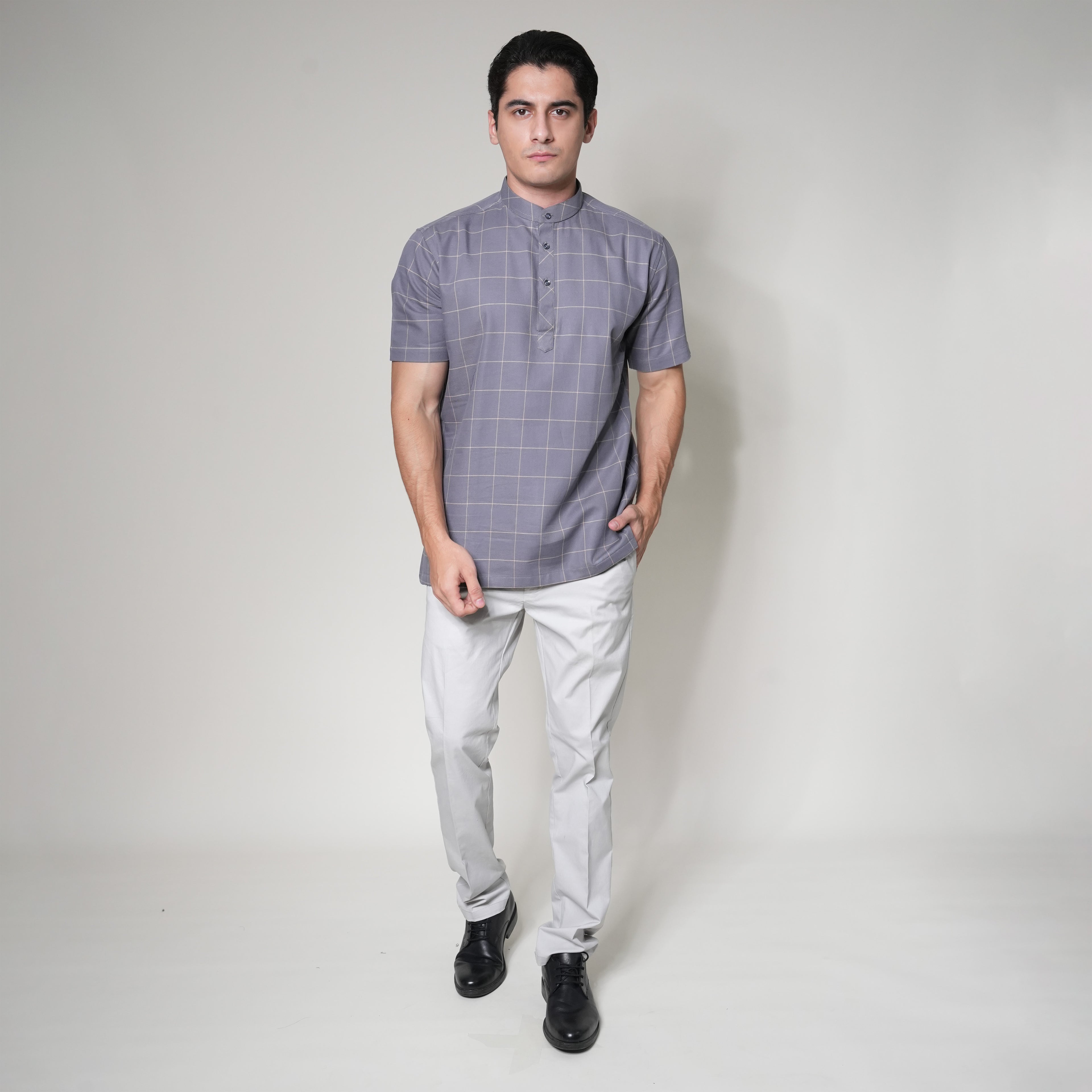 Koko Izhan Lengan Pendek 4126 Grey