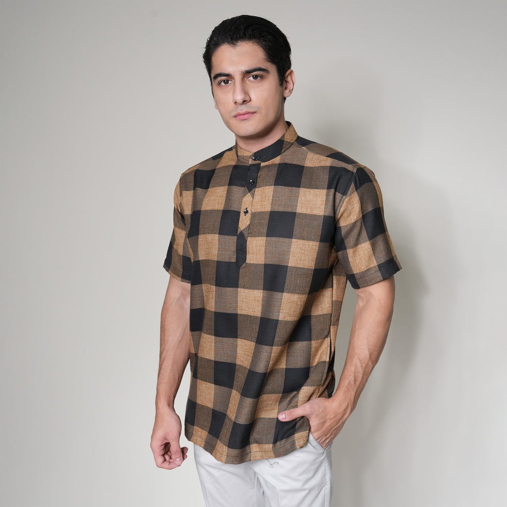 Koko Izhan Lengan Pendek 4127 Brown