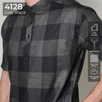 Koko Izhan Lengan Pendek 4129 Grey Black