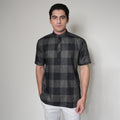 Koko Izhan Lengan Pendek 4129 Grey Black