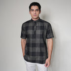 Koko Izhan Lengan Pendek 4129 Grey Black