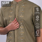 Koko Bordir Ibrahim Lengan Pendek 4138 Grayish Brown