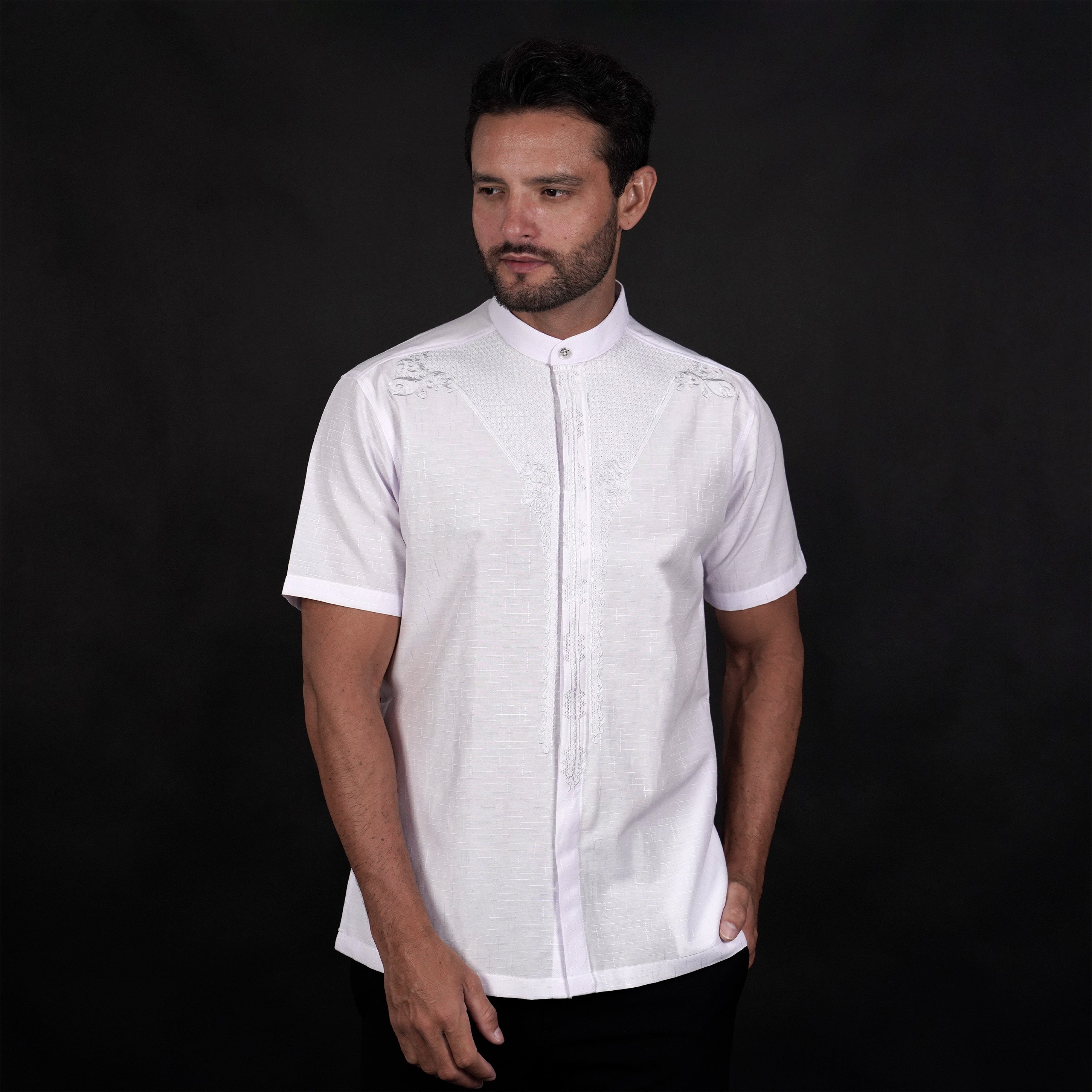 Koko Putih Amari Lengan Pendek 4140 White