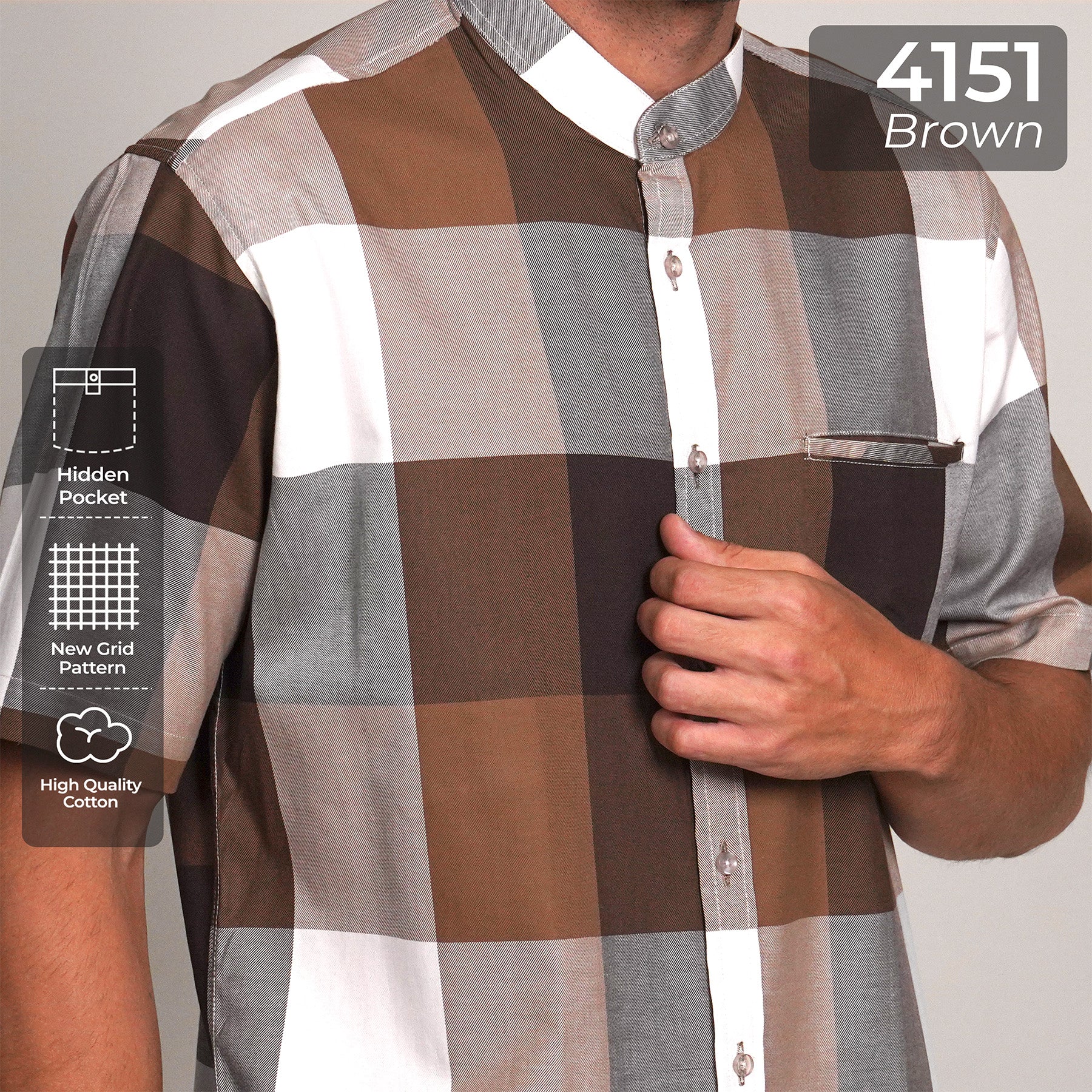 Koko Izzan Lengan Pendek 4151 Brown