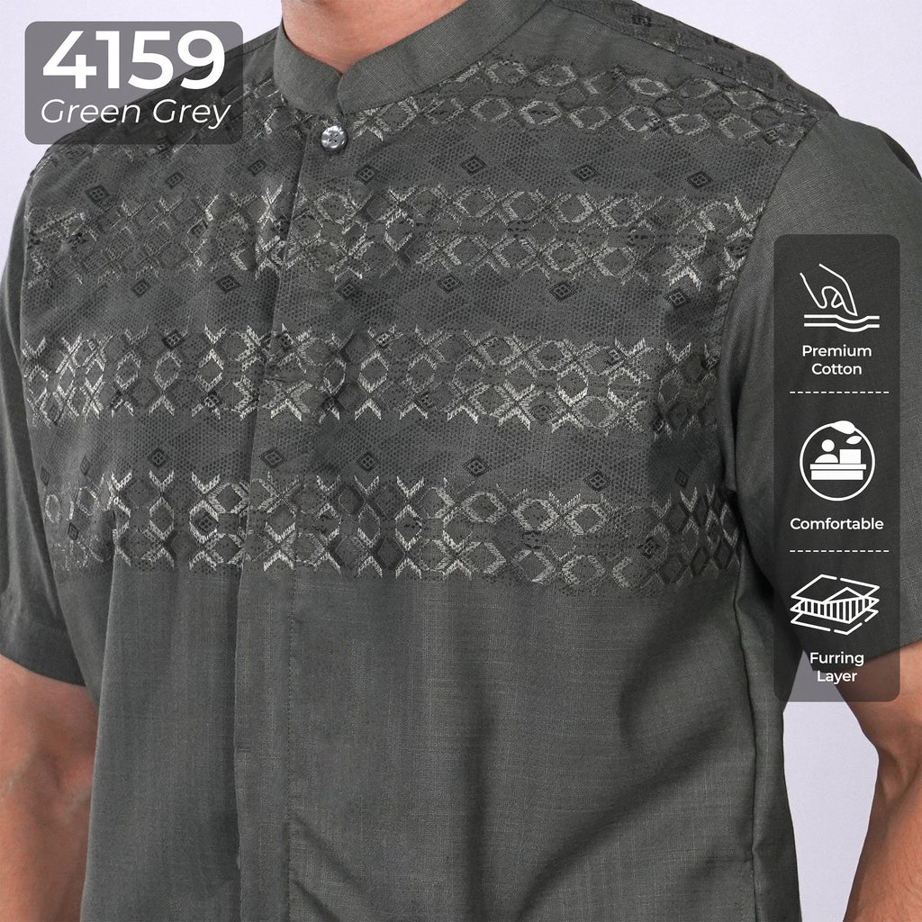 Koko Sultan Lengan Pendek 4159 Green Grey