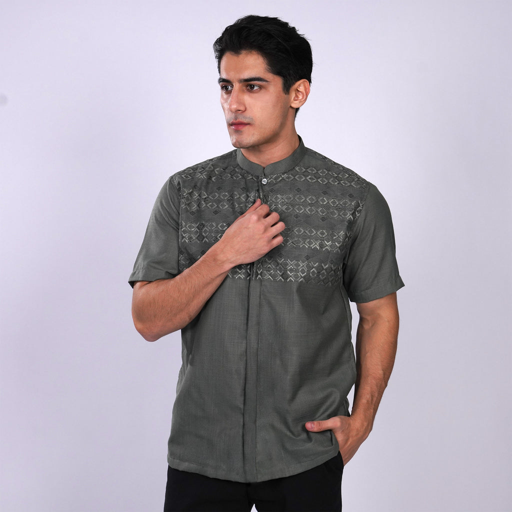 Koko Sultan Lengan Pendek 4159 Green Grey