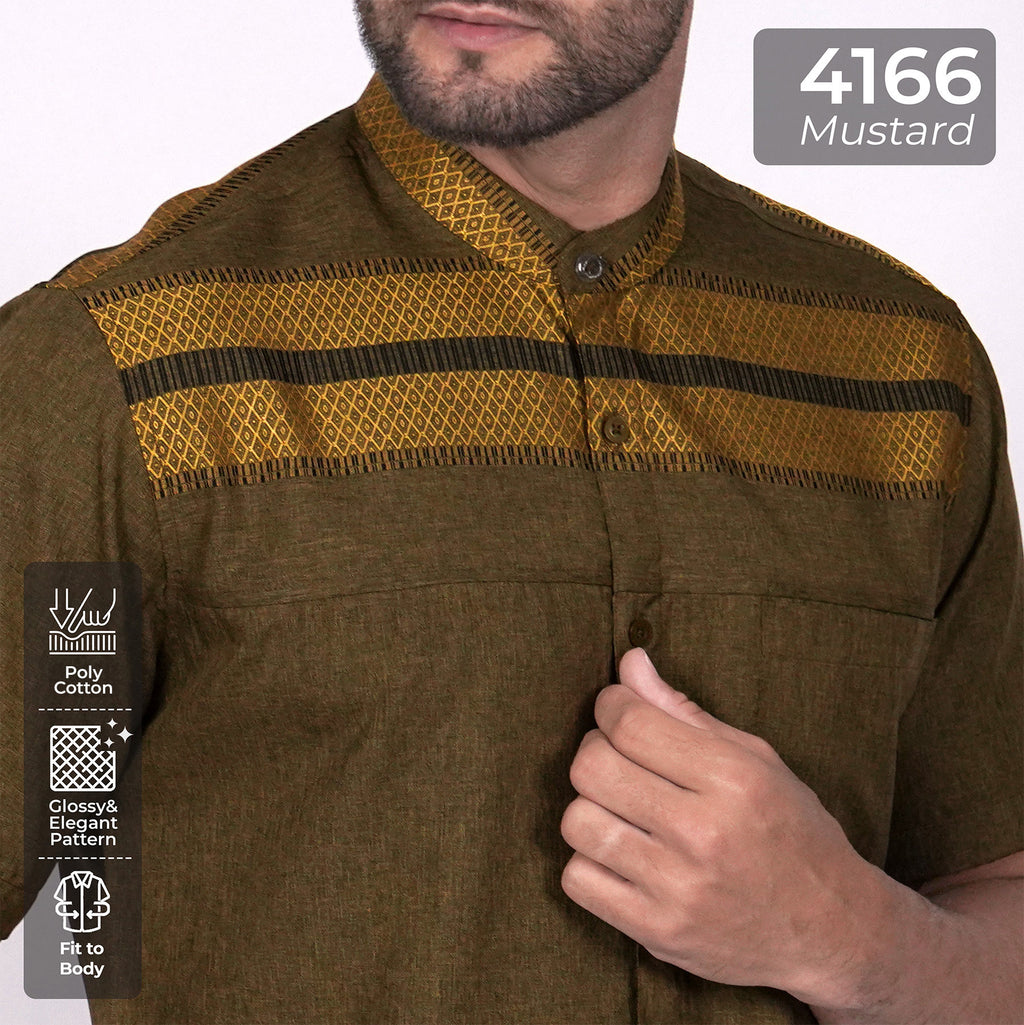 Koko Hadid Lengan Pendek 4166 Mustard