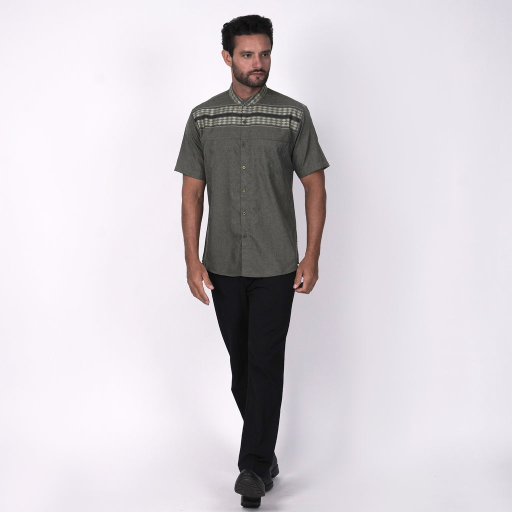 Koko Hadid Lengan Pendek 4167 Olive Grey
