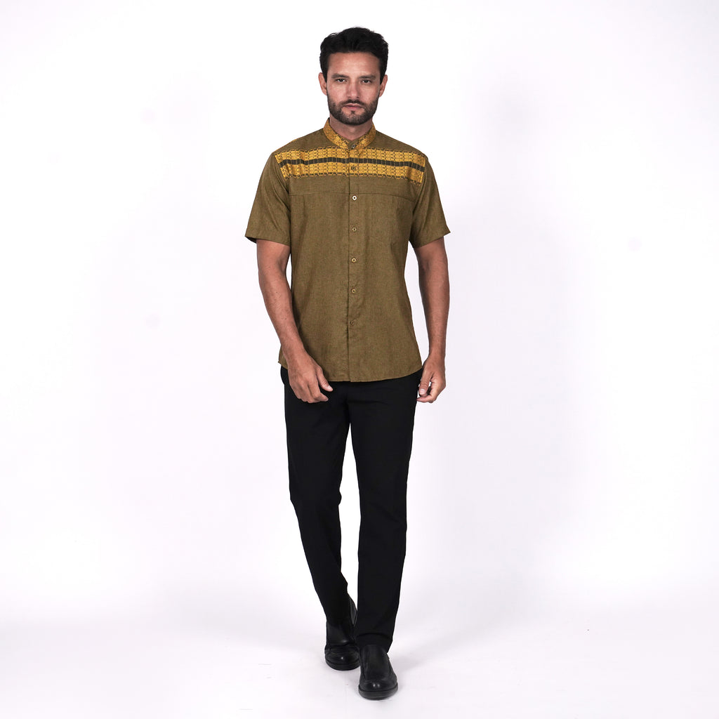 Koko Hadid Lengan Pendek 4168 Mustard