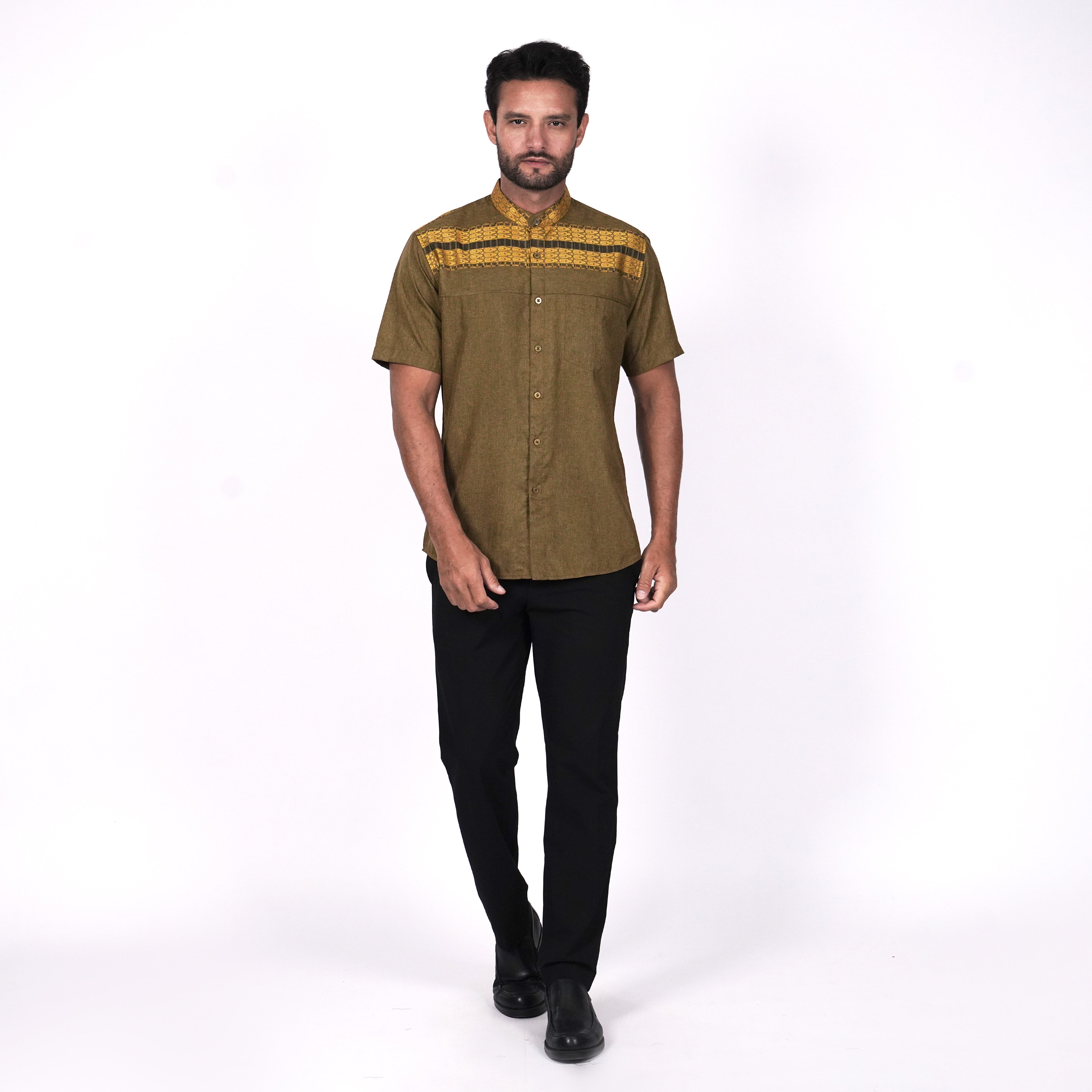 Koko Hadid Lengan Pendek 4168 Mustard