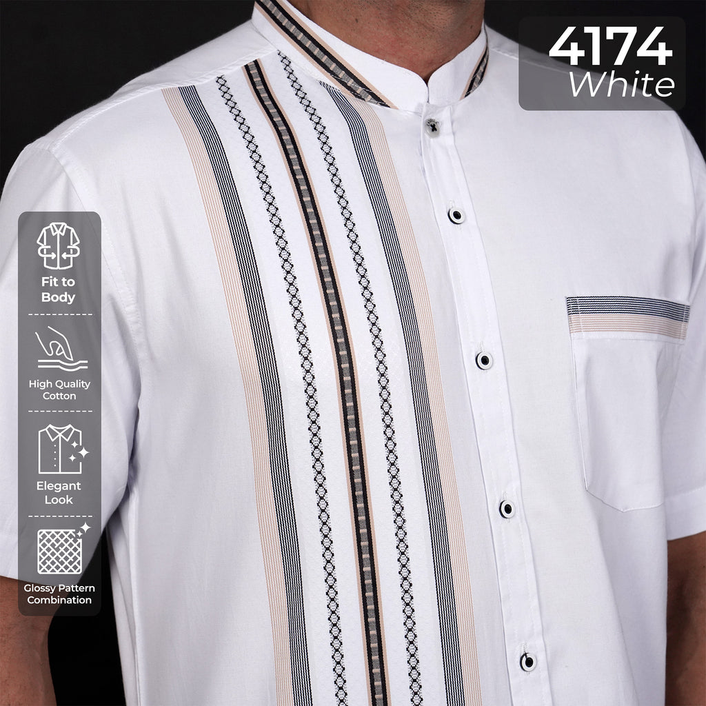 Koko Azhar Lengan Pendek 4174 White