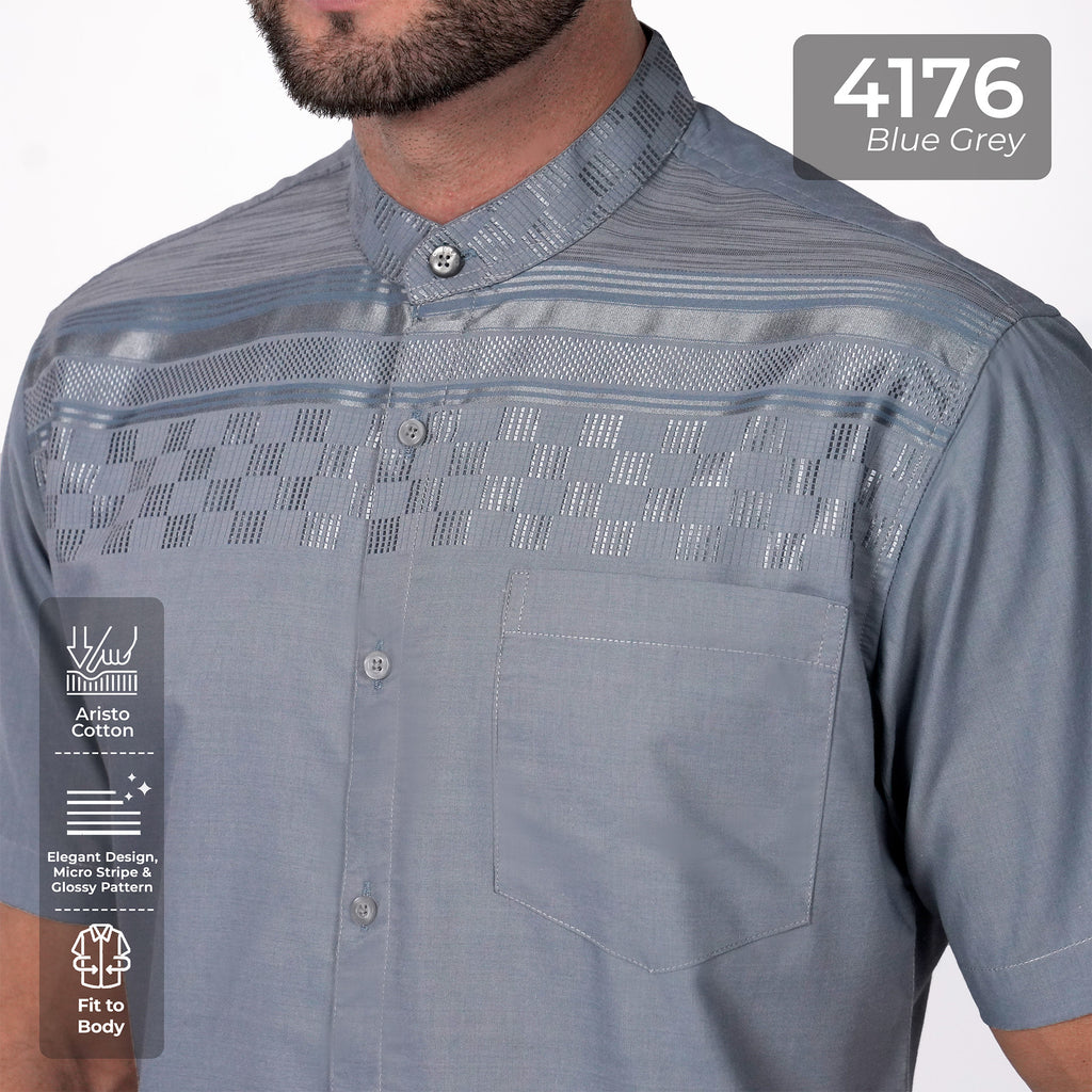 Koko Harun Lengan Pendek 4176 Blue Grey