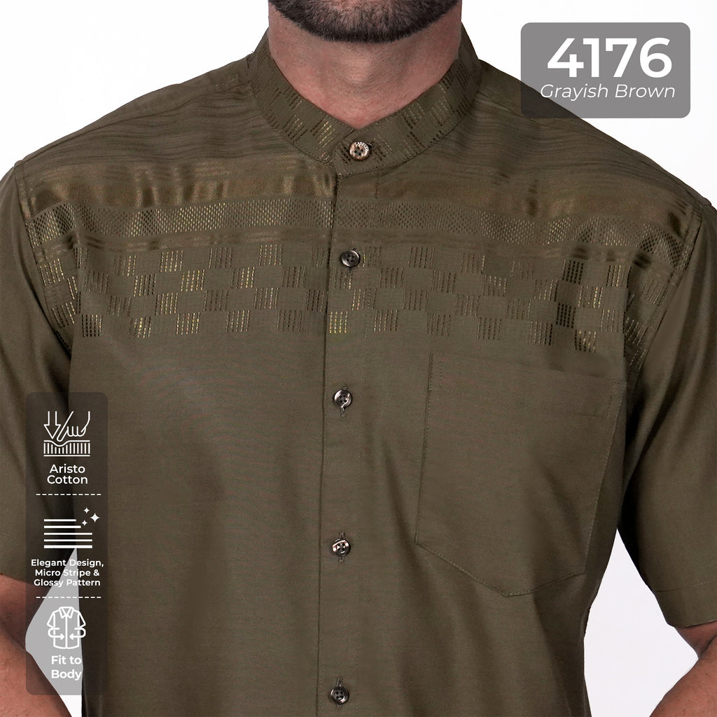 Koko Harun Lengan Pendek 4176 Grayish Brown