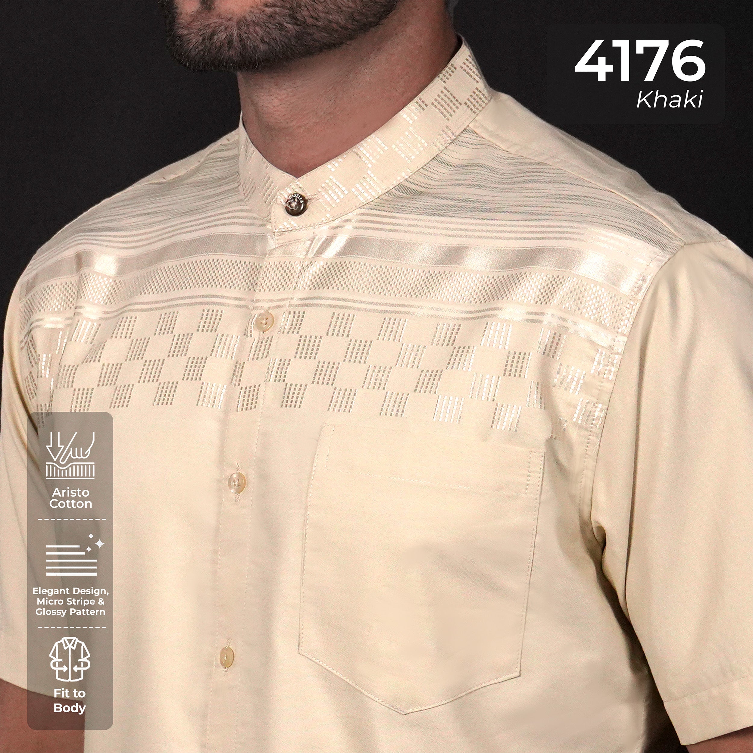Koko Harun Lengan Pendek 4176 Khaki
