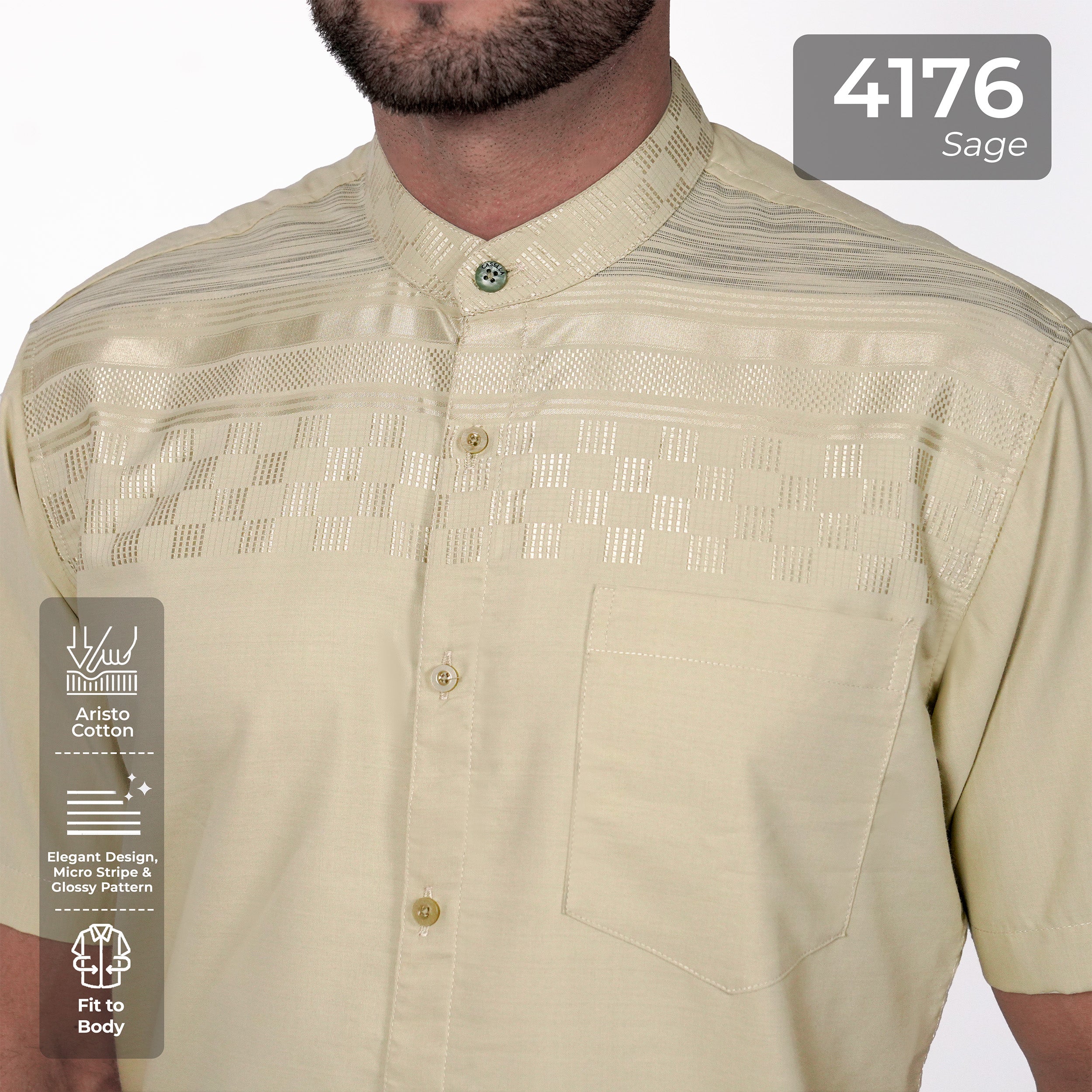 Koko Harun Lengan Pendek 4176 Sage