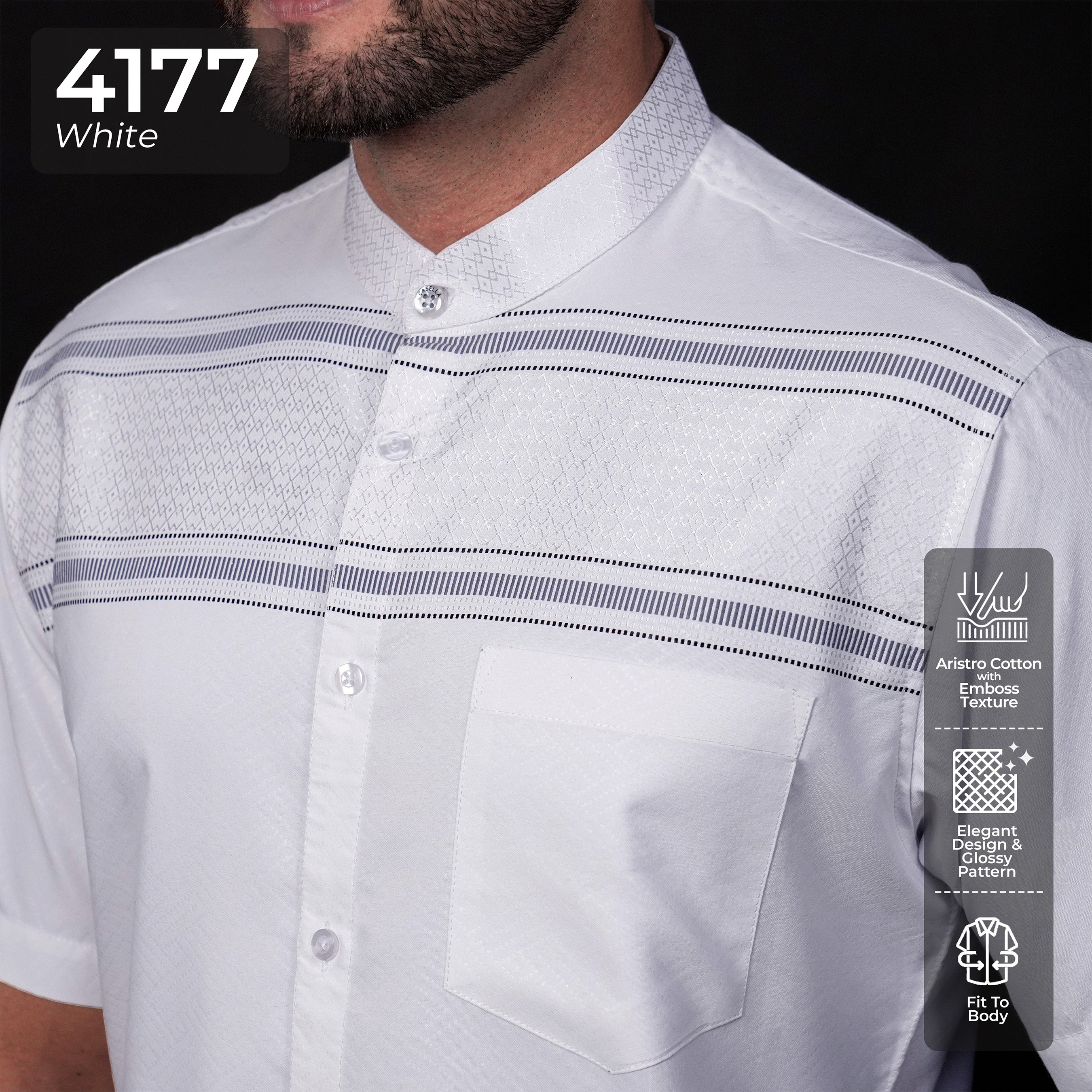 Koko Rayyan Lengan Pendek 4177 White