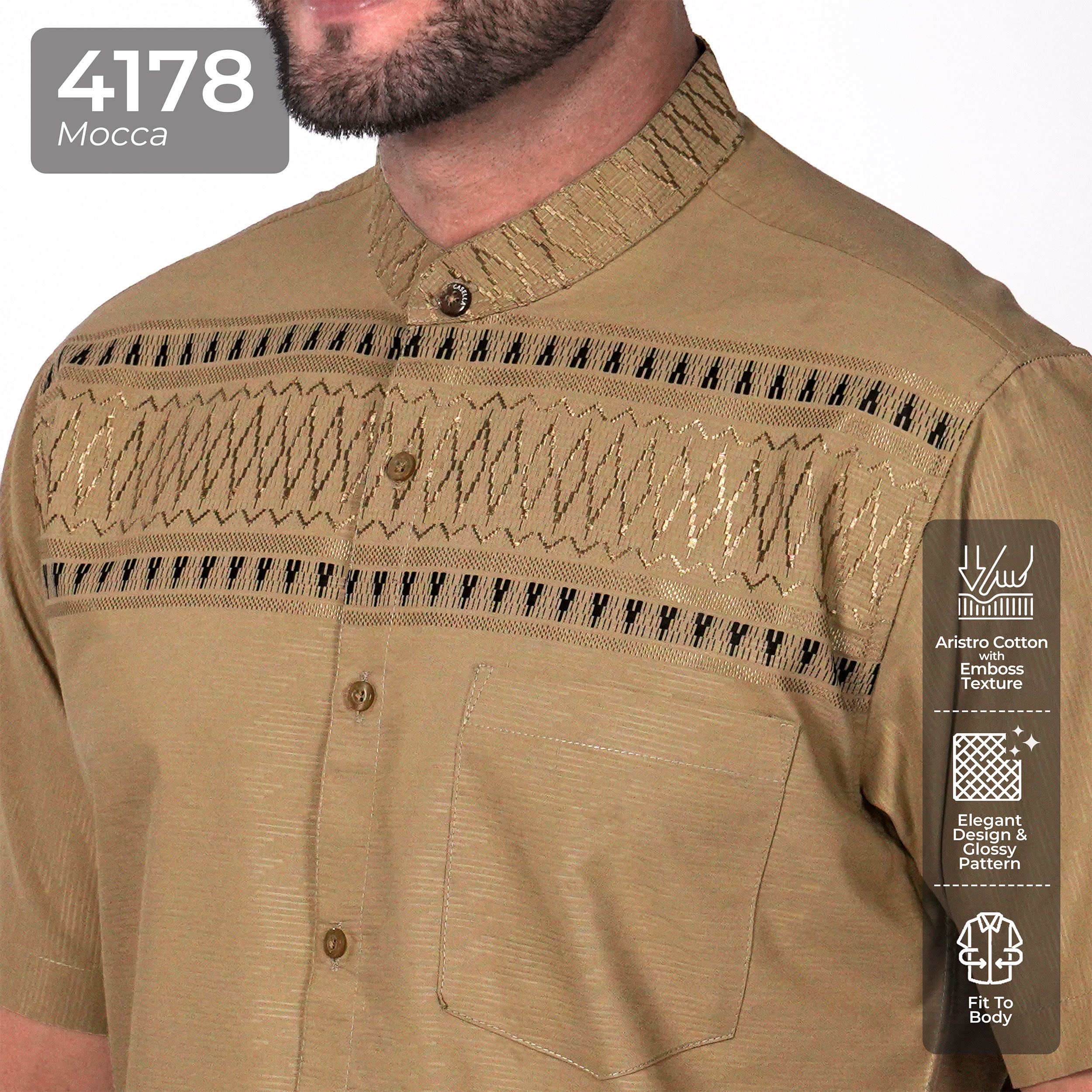 Koko Rayyan Lengan Pendek 4178 Mocca