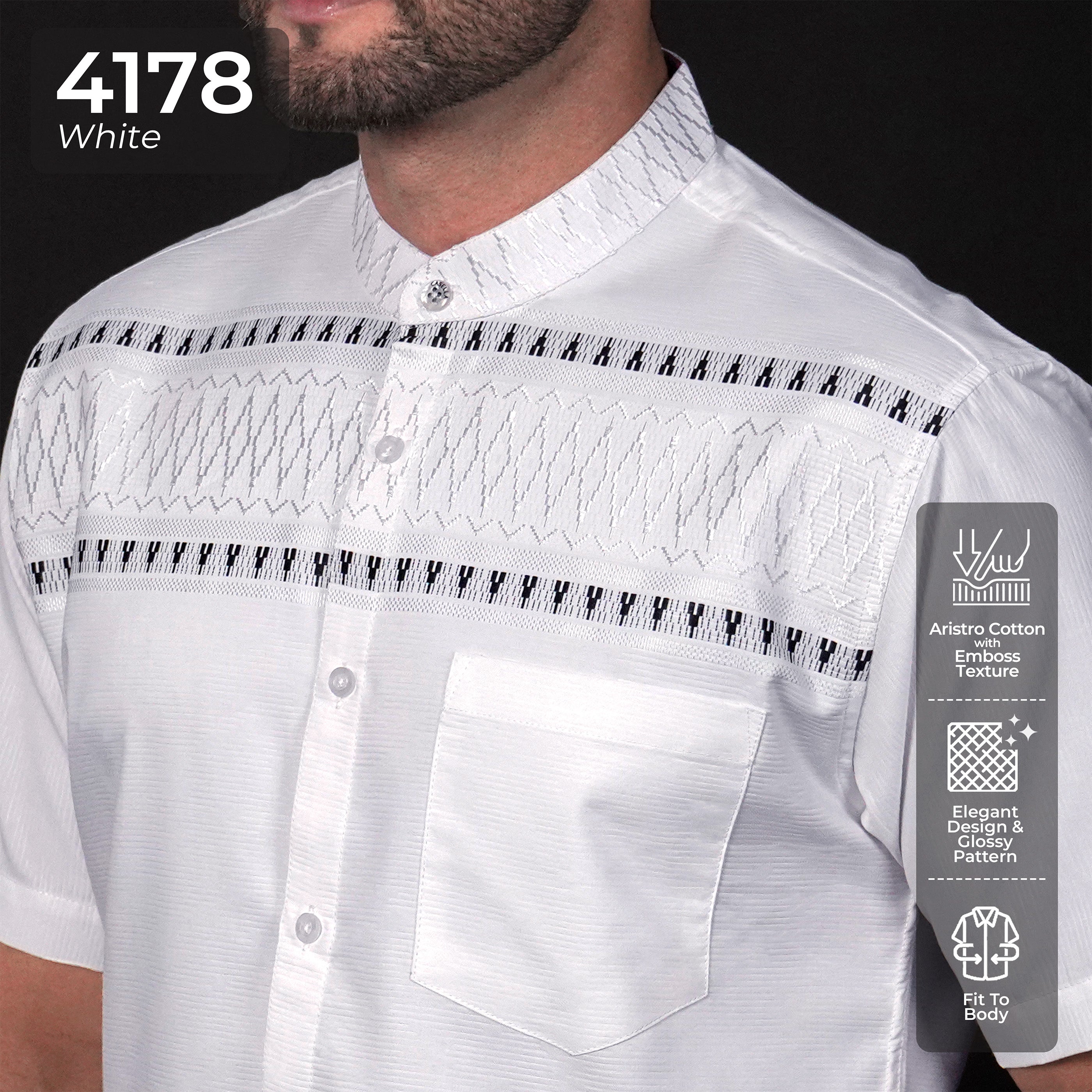 Koko Rayyan Lengan Pendek 4178 White