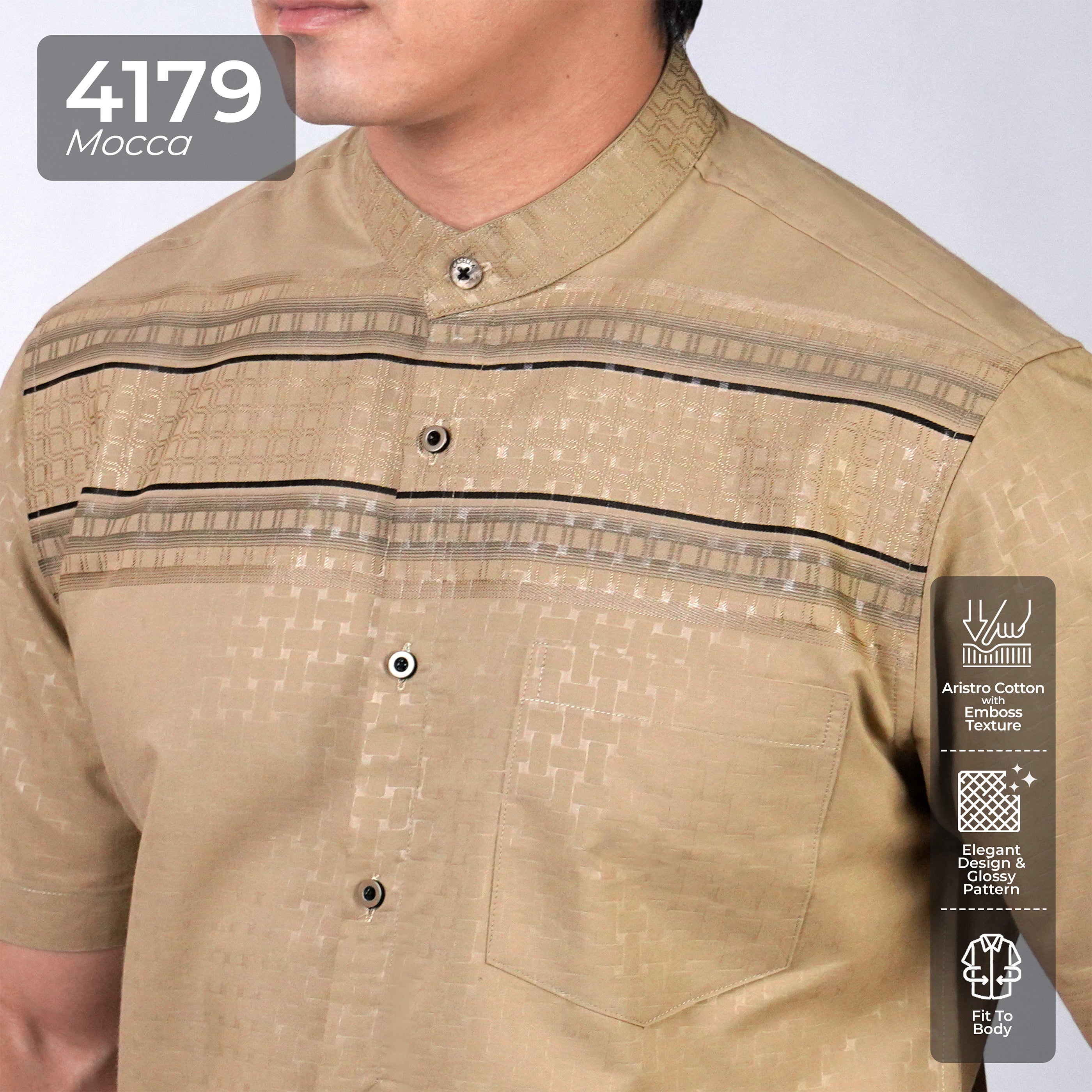 Koko Rayyan Lengan Pendek 4179 Mocca