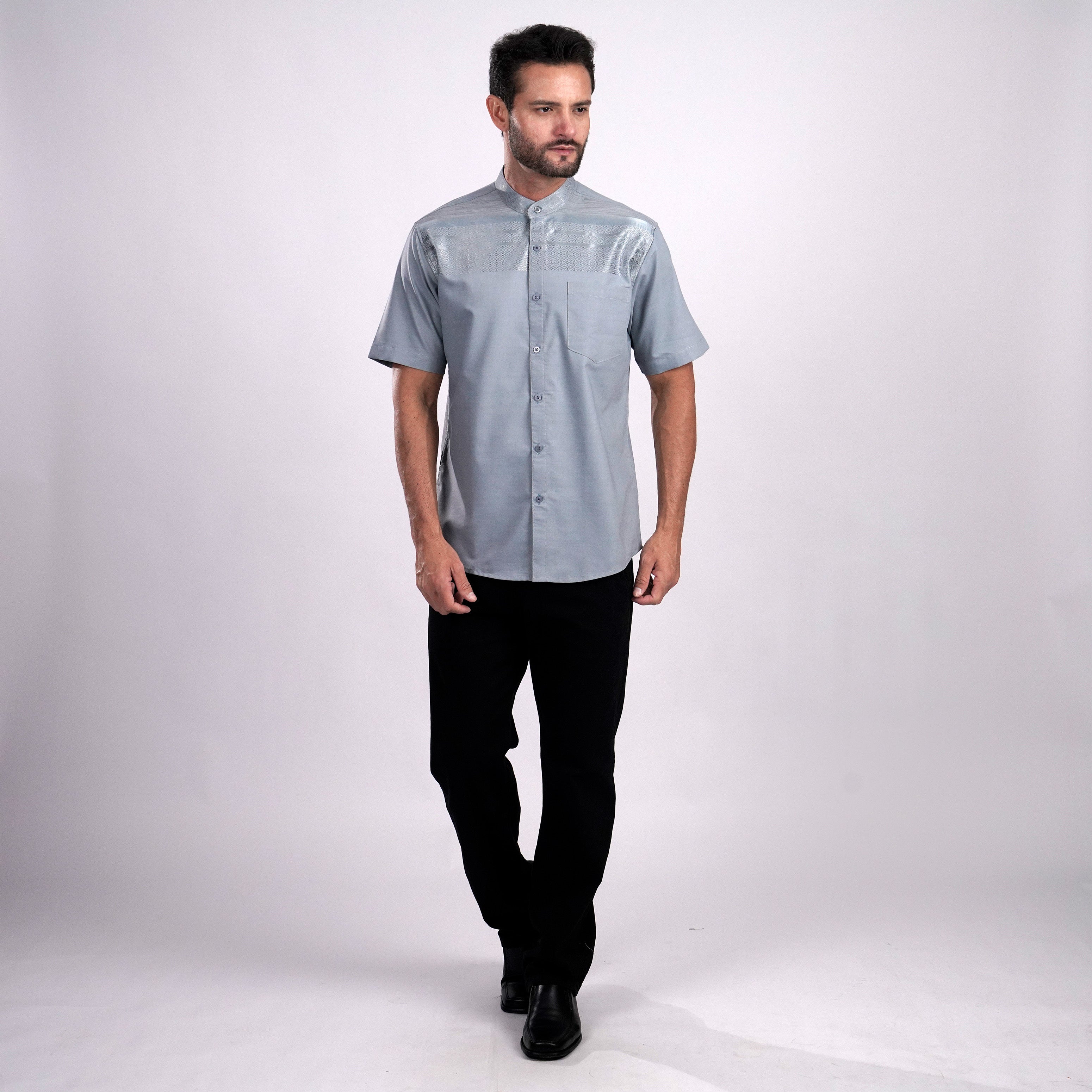Koko Harun Lengan Pendek 4181 Blue Grey