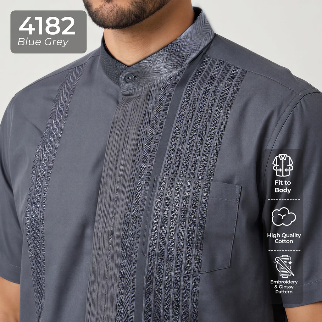 Koko Ishaq Lengan Pendek 4182 Blue Grey