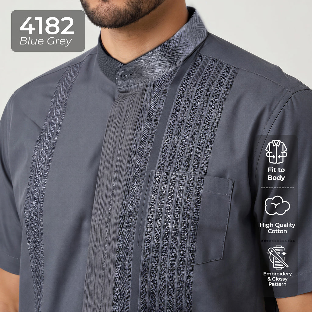 Koko Ishaq Lengan Pendek 4182 Blue Grey