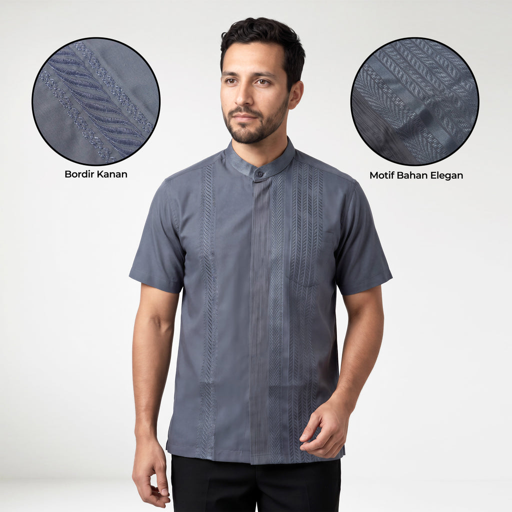 Koko Ishaq Lengan Pendek 4182 Blue Grey