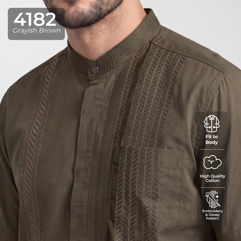 Koko Ishaq Lengan Pendek 4182 Grayish Brown
